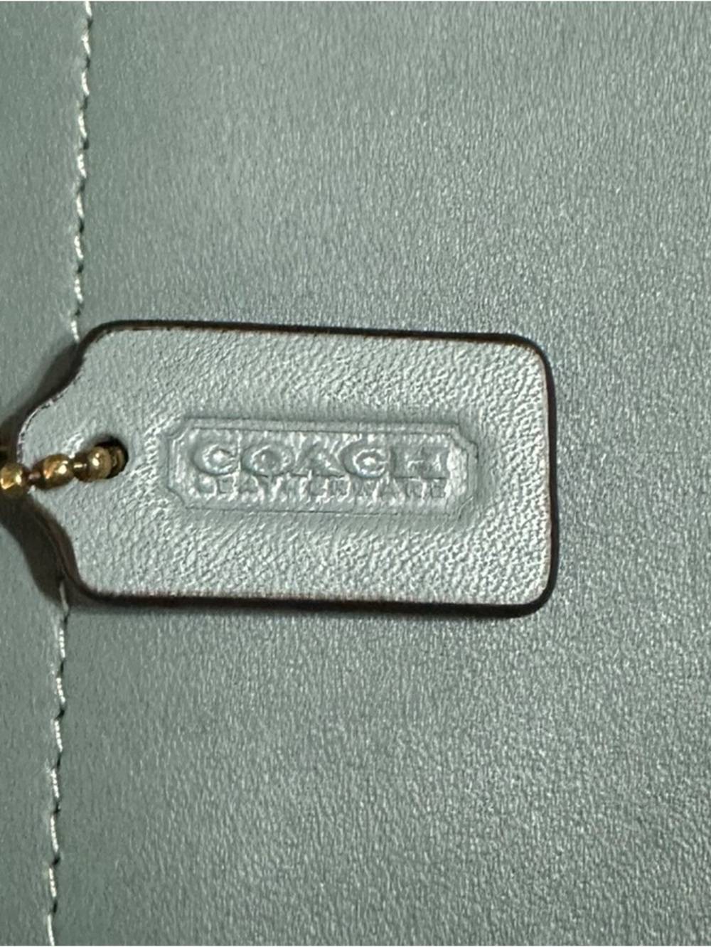 COACH Mini Cashin Tote in Sage Glovetanned Leather - Picture 6 of 11